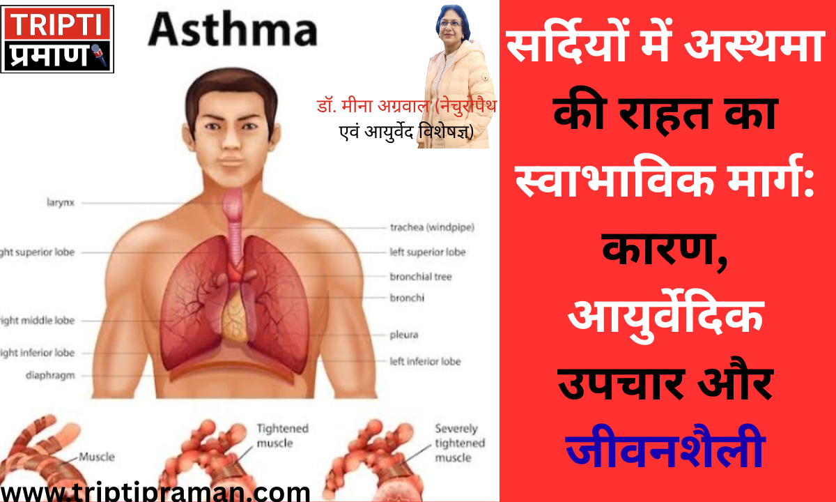 सर्दियों में अस्थमा की राहत का स्वाभाविक मार्ग: कारण, आयुर्वेदिक उपचार और जीवनशैली सुझाव |
