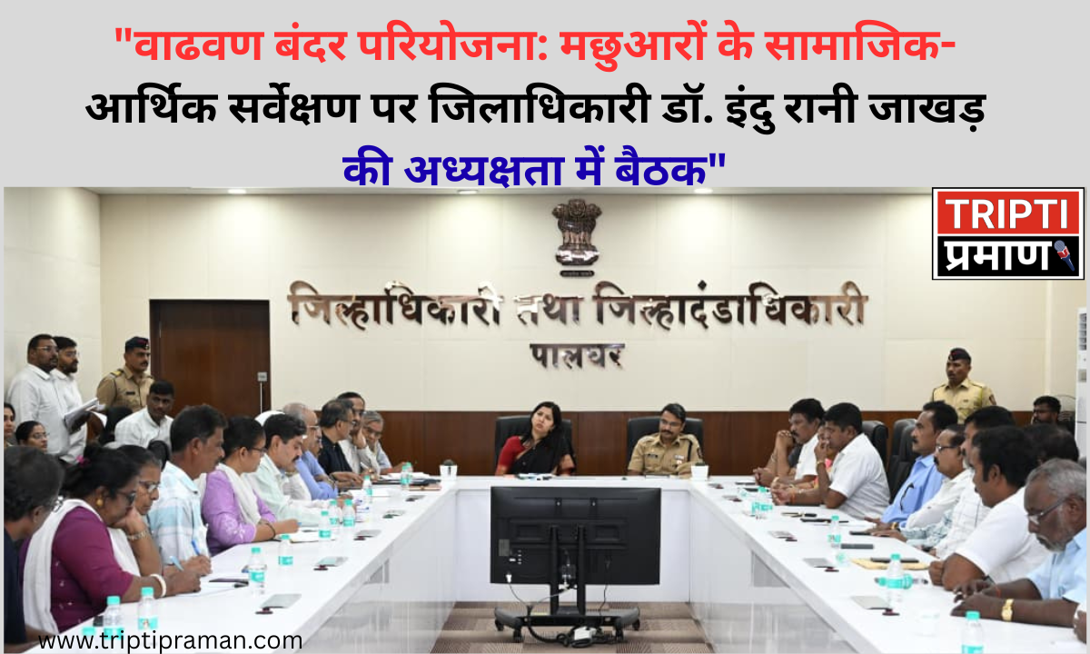 “वाढवण बंदर परियोजना: मछुआरों के सामाजिक-आर्थिक सर्वेक्षण पर जिलाधिकारी डॉ. इंदु रानी जाखड़ की अध्यक्षता में बैठक”|