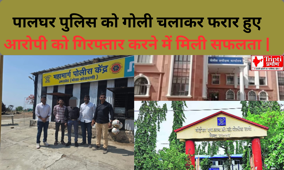 प्रेम विवाह के विरोध में पिता पर चलाई गोली, पालघर पुलिस ने पकड़ा फरार आरोपी |