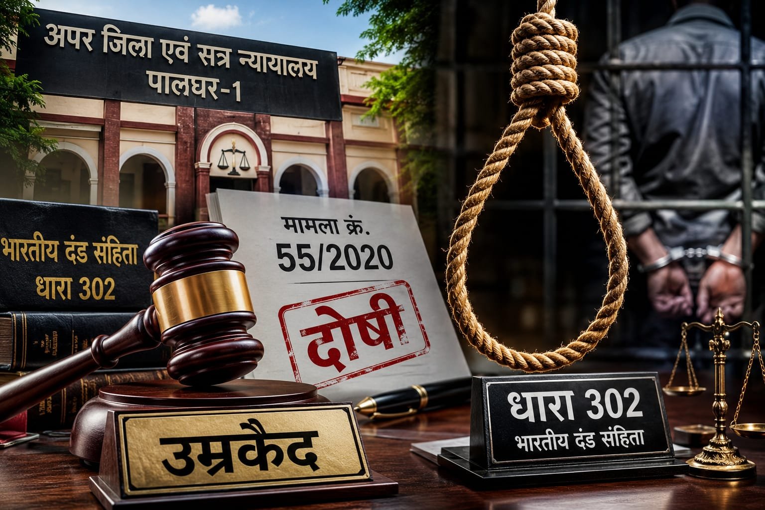 पालघर कोर्ट का बड़ा फैसला: सगे भाई की कुल्हाड़ी से हत्या के दोषी राजेश डोल्हारे को उम्रकैद और जुर्माना |